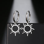 Sunburst Earrings in Gold or Silver silver