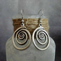 Women's Spiral Dangle Earrings 