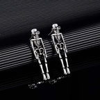 Skeleton Drop Earrings silver