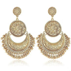 Bohemian Baroque Style Dangle Earrings gold 
