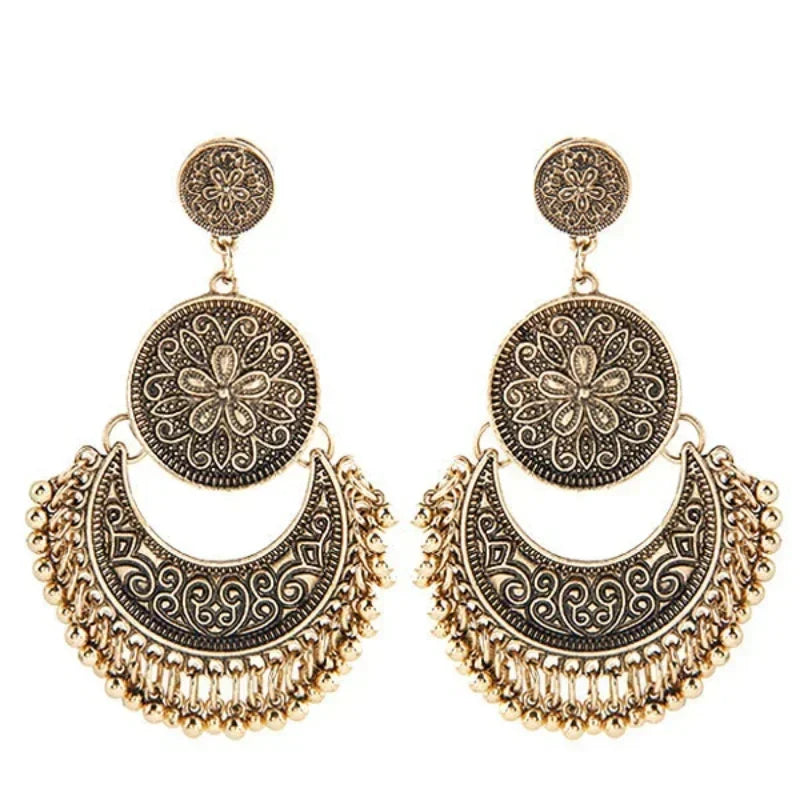 Bohemian Baroque Style Dangle Earrings rose gold