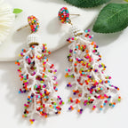 Bohemian-Style Coral Drop Earrings