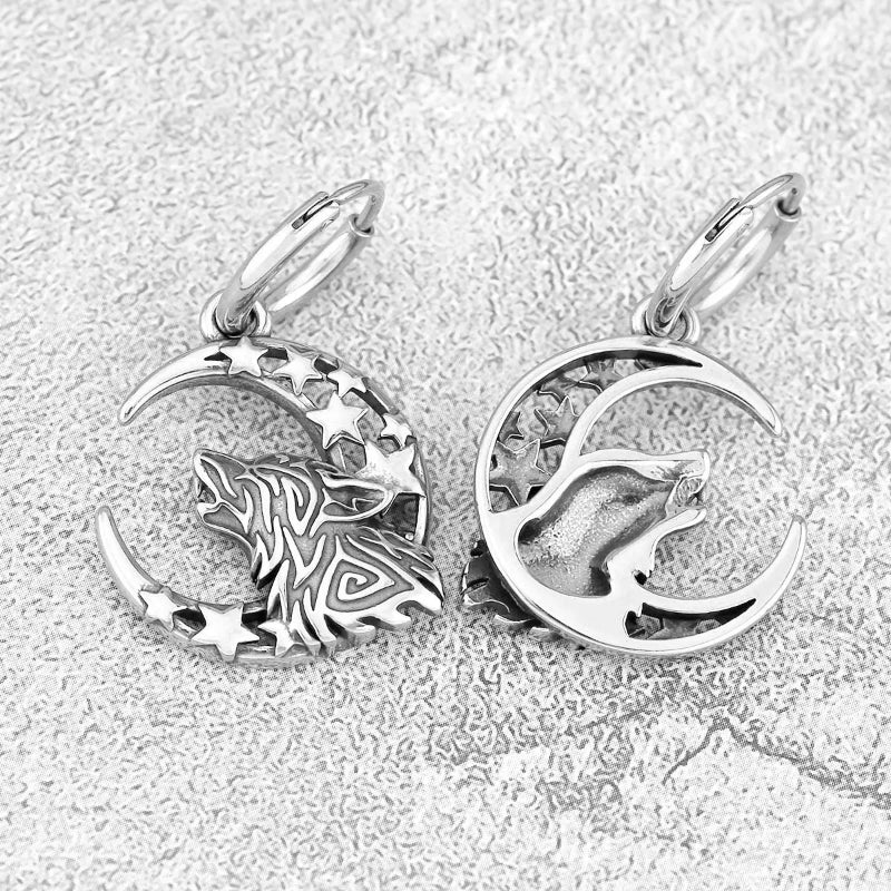 Viking Fenrir Drop Earrings