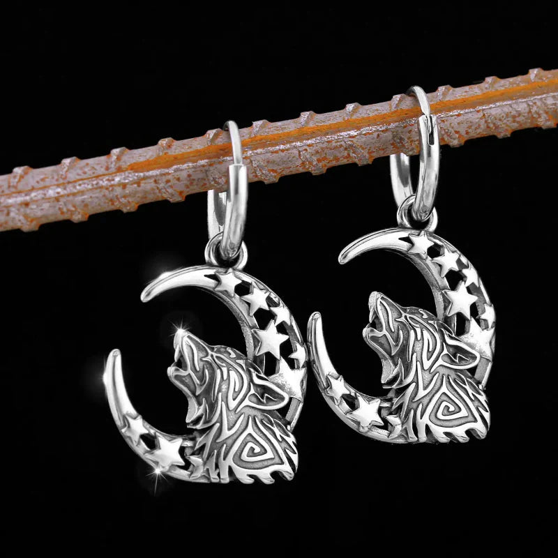 Viking Fenrir Drop Earrings