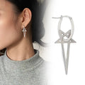 Long Pentacle Earrings Wiccan Witchcraft Women