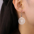 Hecate’s Wheel Strophalos Drop Earrings for Women silver
