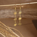 Sun Pendant Earrings Celestial Women