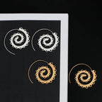 Spiral Hoop Earrings for Women in silver