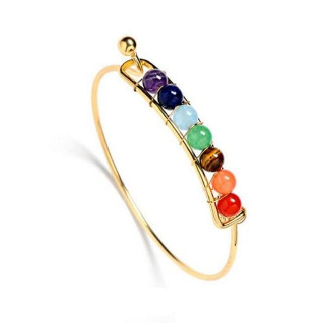 7 Chakras Women’s Gold Bracelet