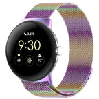Magnetic Milanese Stainless Steel Bracelet for Smartwatch Google Pixel Watch 1 & 2 rainbow