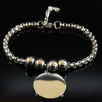 Wiccan Pentacle Witchcraft Stainless Steel Bracelet Chain