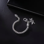 Triple Moon Witchcraft Steel Bracelet Wiccan Chain