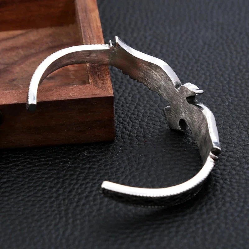 Silver Eagle Curb Bracelet