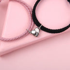 Black and Rose Couple Magnetic Bracelet