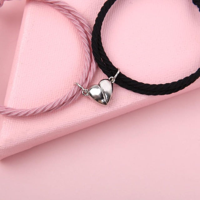 Black and Rose Couple Magnetic Bracelet