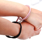 Black and Rose Couple Magnetic Bracelet
