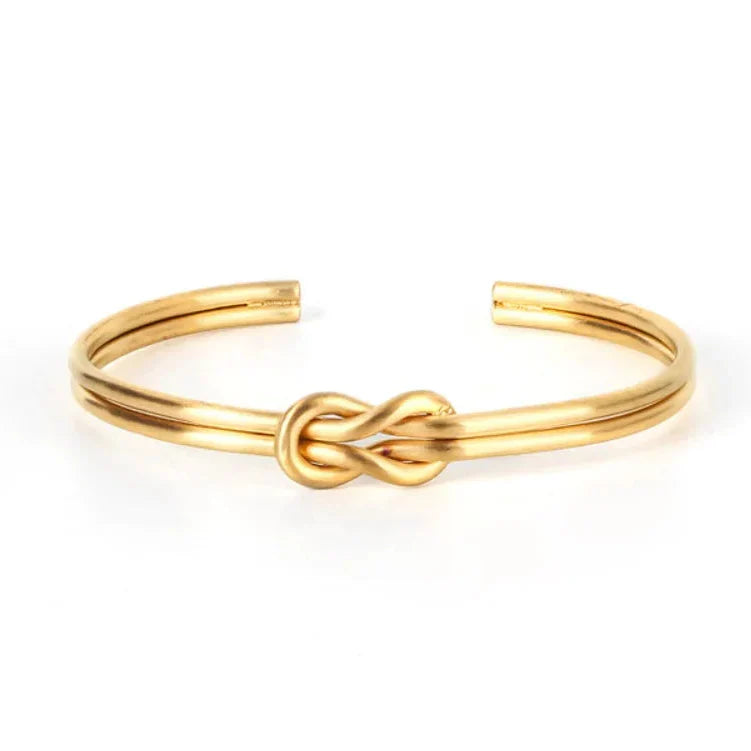 Adjustable knot bracelet for men gold