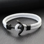 Black and grey anchor bracelet