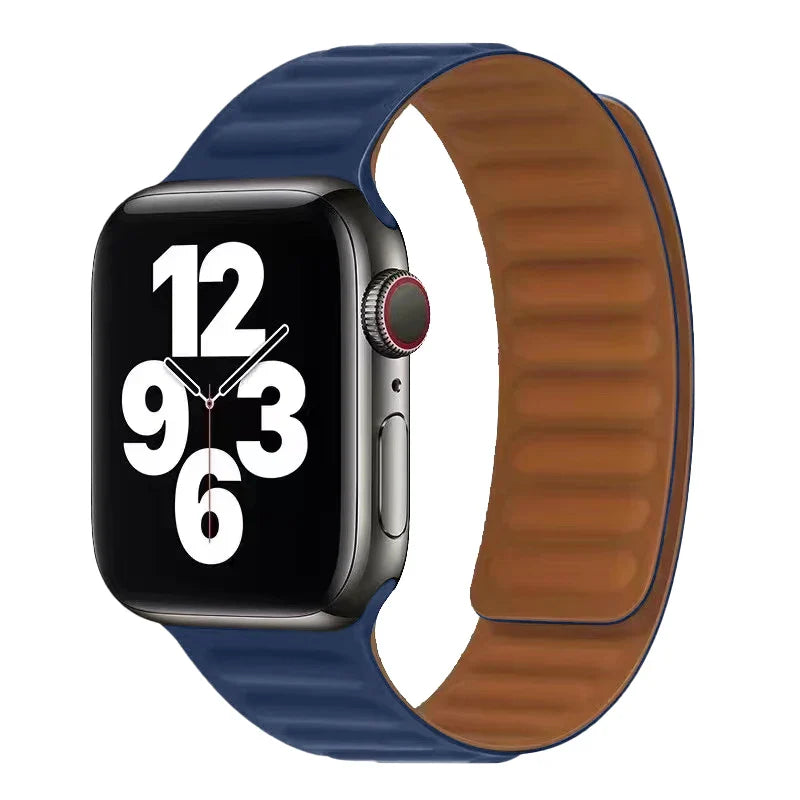 Blue Magnetic Clasp Apple Watch Band
