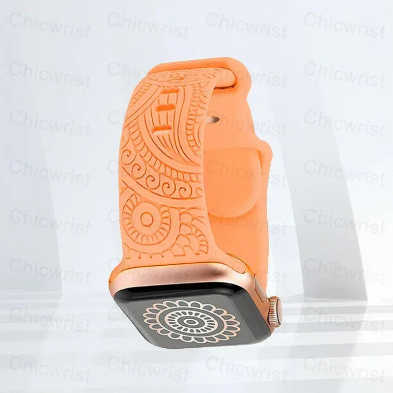 Apple Watch Patterned Strap orange
