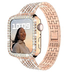 Rose gold diamond Apple Watch bracelet for women