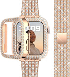 Rose gold diamond Apple Watch bracelet for women