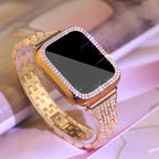Rose gold diamond Apple Watch bracelet for women