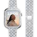 Silver diamond Apple Watch bracelet for women