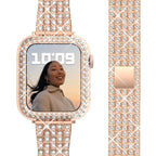 Rose gold diamond Apple Watch bracelet for women