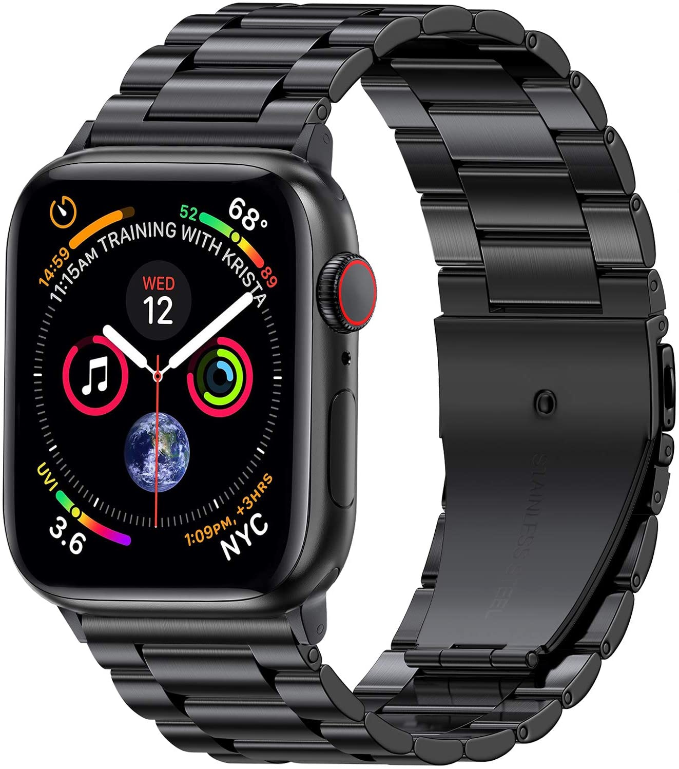 Ultra Durable Steel Apple Watch Band black