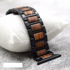 Wooden Apple Watch Bracelet in brown and black