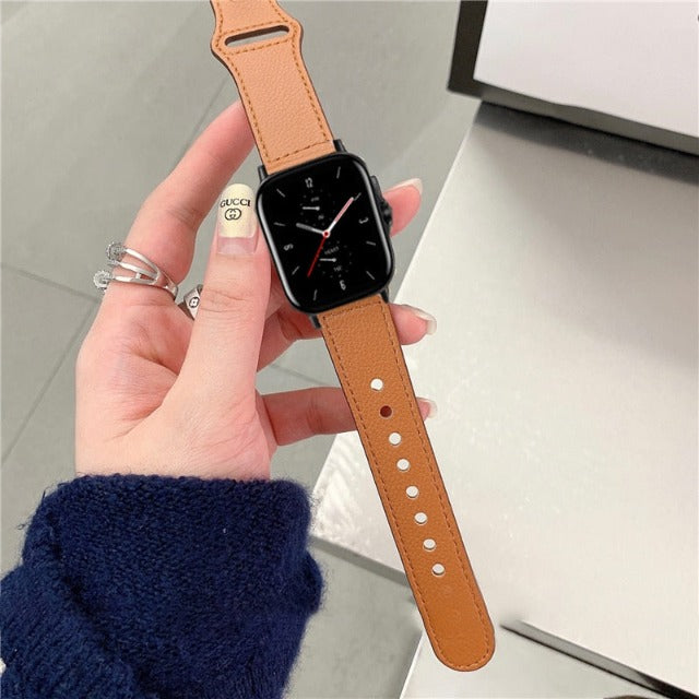Brown Apple Watch Leather Bracelet