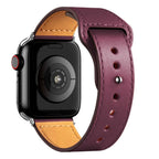 Burgundy Apple Watch Leather Bracelet