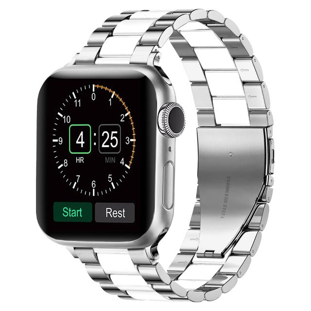 Apple Watch bracelet in silver metal