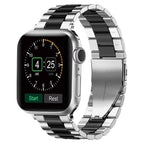 Apple Watch bracelet in silver and black metal