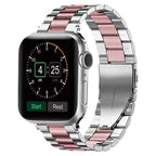 Apple Watch bracelet in silver and rose metal