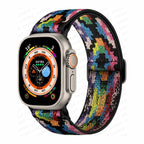 Woven Nylon Apple Watch Band rainbow