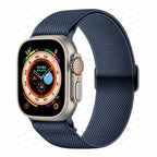 Woven Nylon Apple Watch Band navy blue