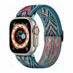 Woven Nylon Apple Watch Band teal blue