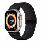 Woven Nylon Apple Watch Band black