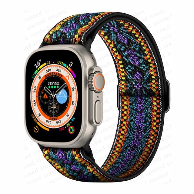 Woven Nylon Apple Watch Band purple