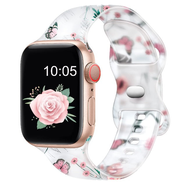 Floral Print Women's Apple Watch Bracelet