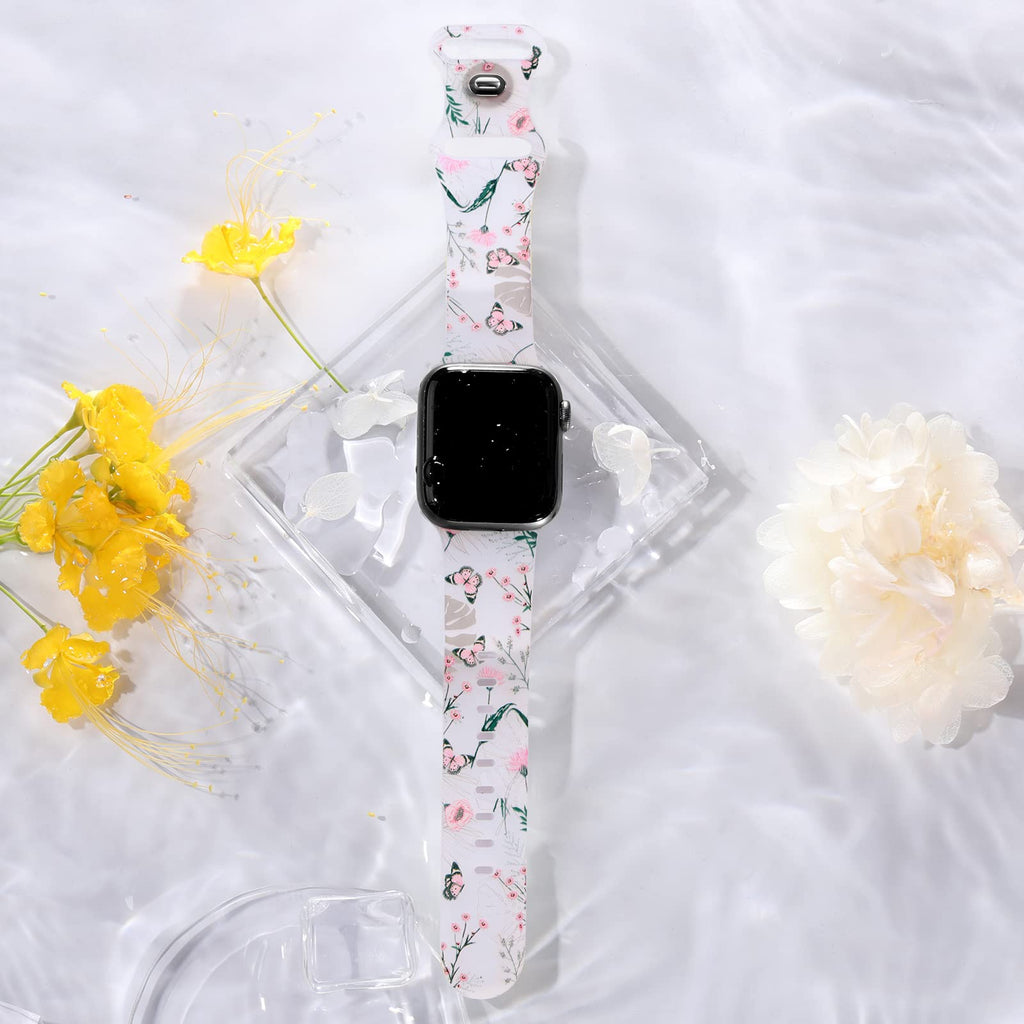 Floral Print Women's Apple Watch Bracelet