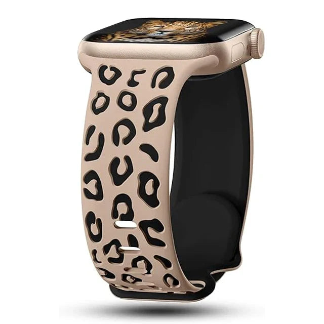 Beige Leopard Apple Watch Strap