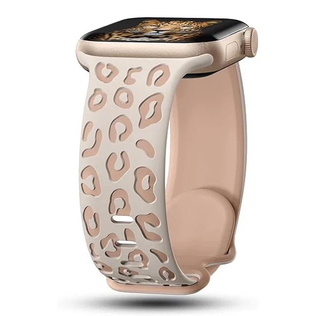 Light Pink Leopard Apple Watch Strap