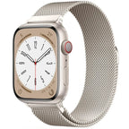 Beige Magnetic Stainless Steel Apple Watch Band