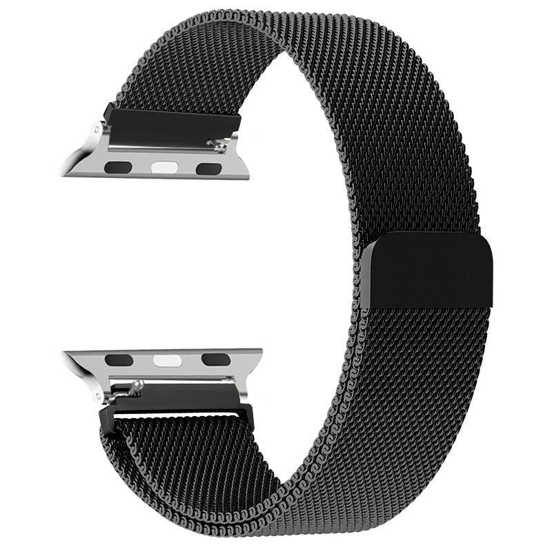 Black Magnetic Stainless Steel Apple Watch Band