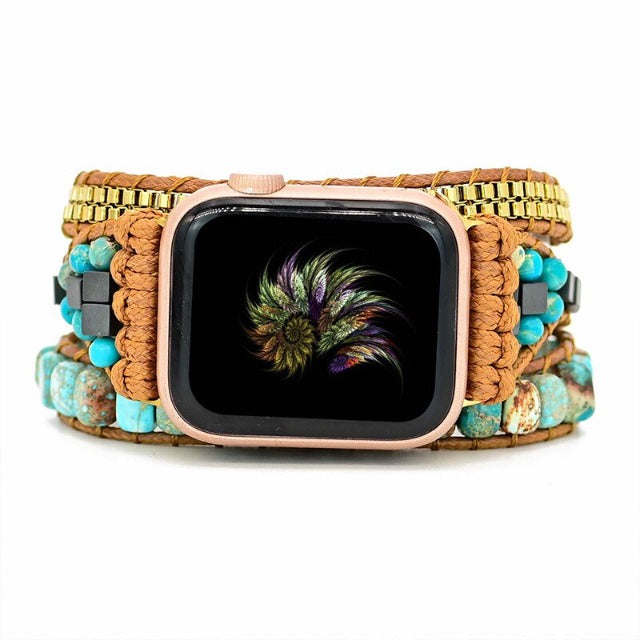 Natural Stone Apple Watch Bracelet turquoise