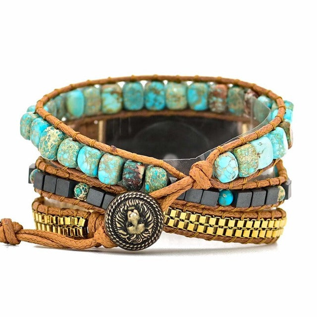 Natural Stone Apple Watch Bracelet turquoise