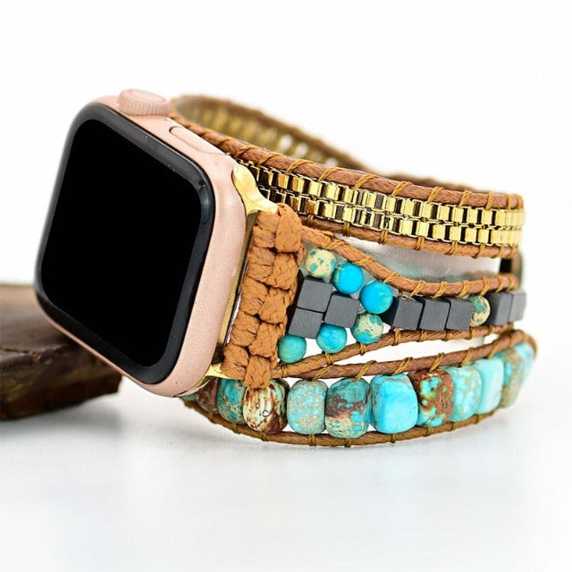 Natural Stone Apple Watch Bracelet turquoise